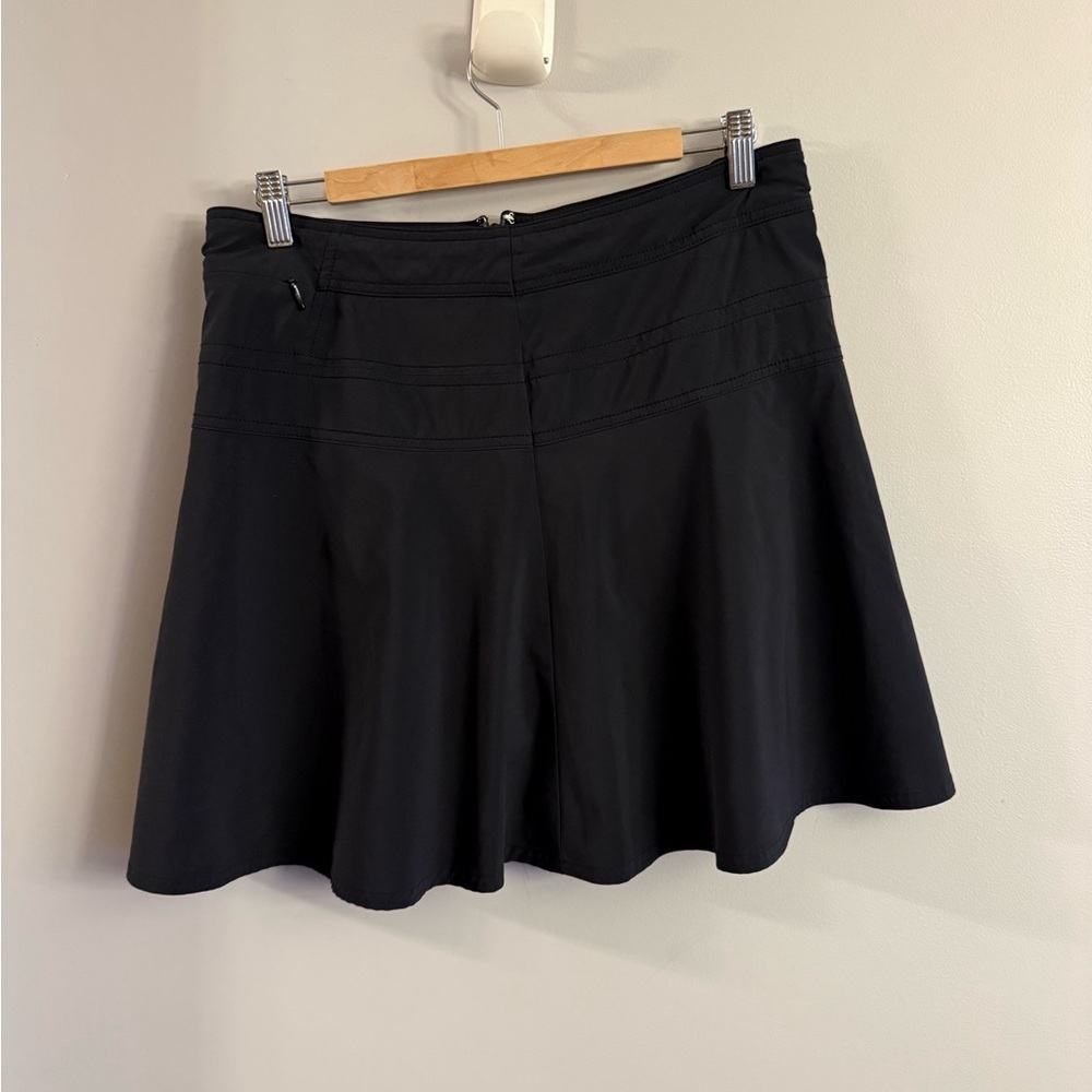 Black A-Line Skirt with Subtle Stitch Detailing
